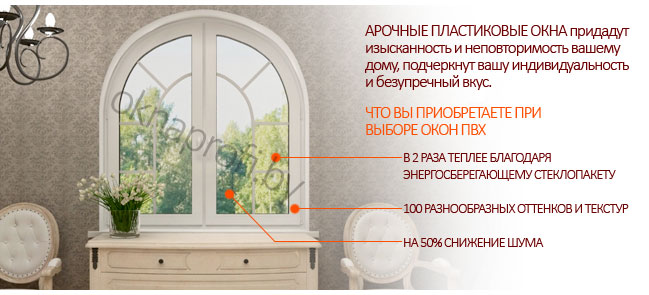 Пластиковые арочные окна